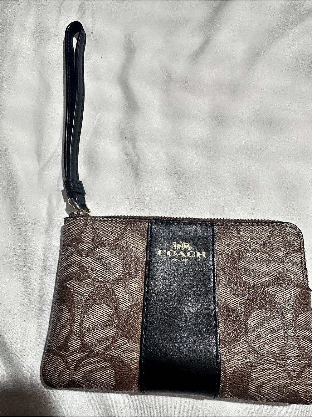 Coach Wristlet in Brown & Black new